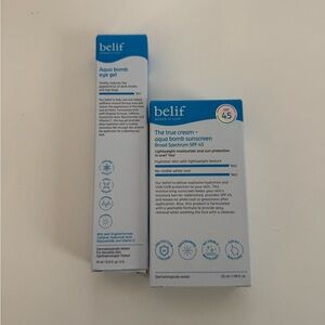 Belif Aqua Bomb Sunscreen and Eye Gel Set - Blue